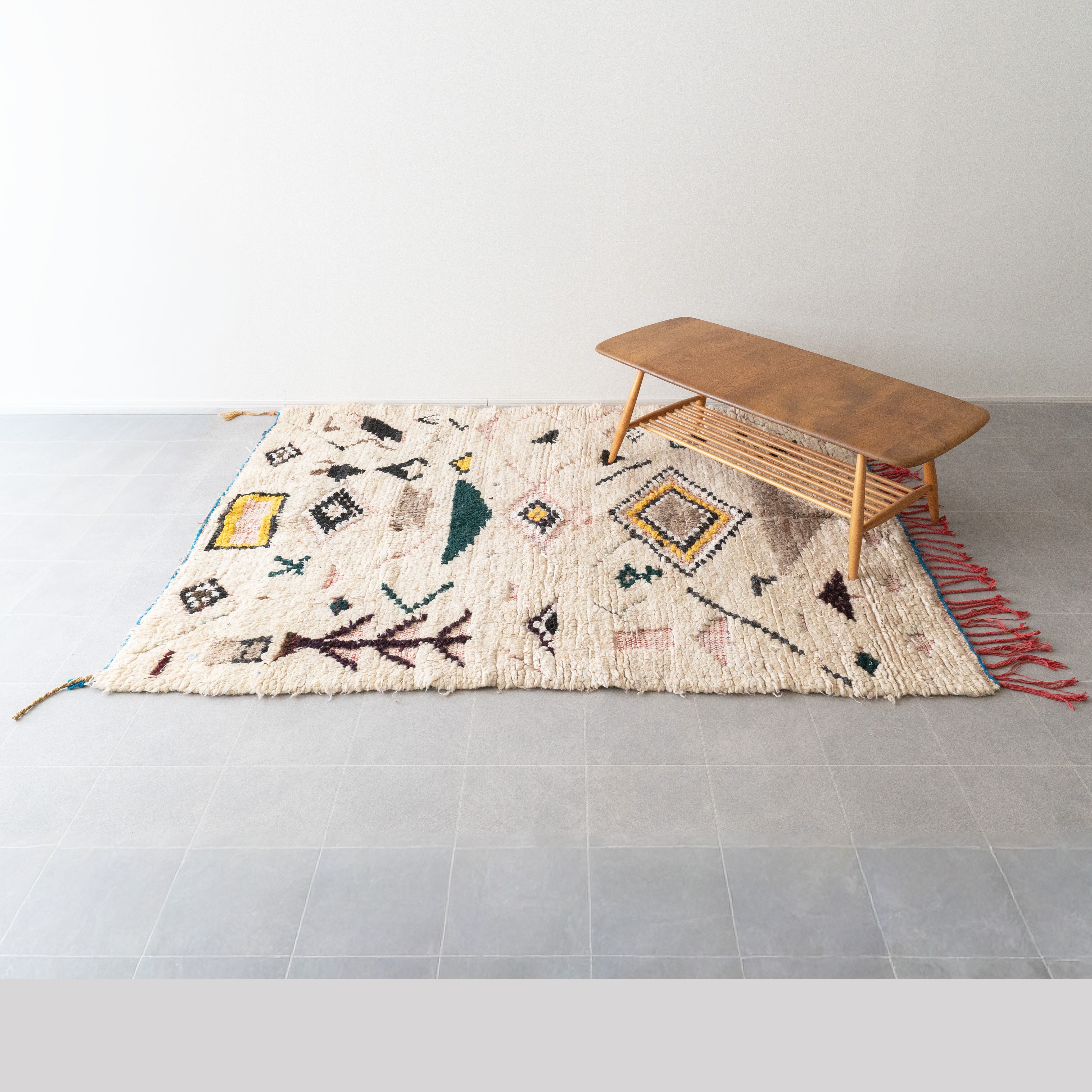 【Vintage】モロッコ・ヴィンテージラグ wool L-2 "140cm×201cm"