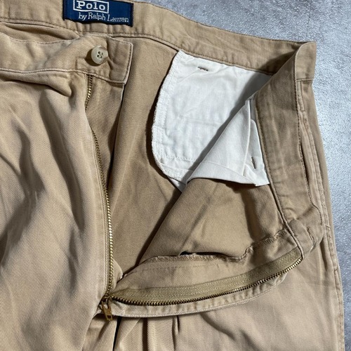 90-00s Ralph Lauren ドミニカ共和国38/32 ベージュチノ 詳細写真9