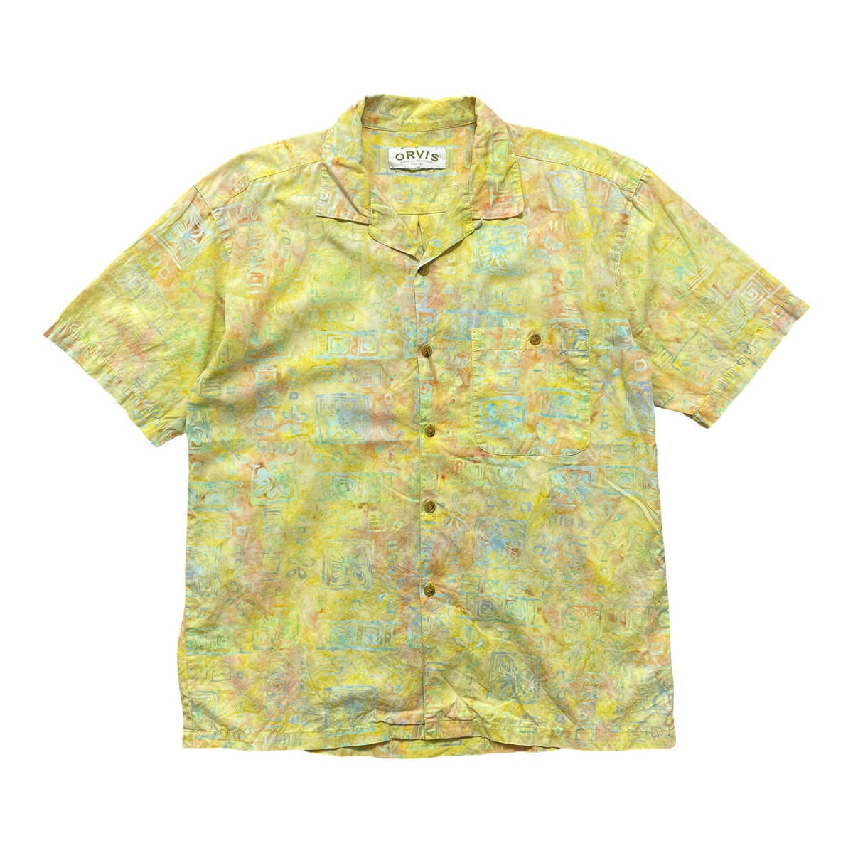 USA 古着 ORVIS オービス 開襟 コットン アロハシャツ ハワイアン