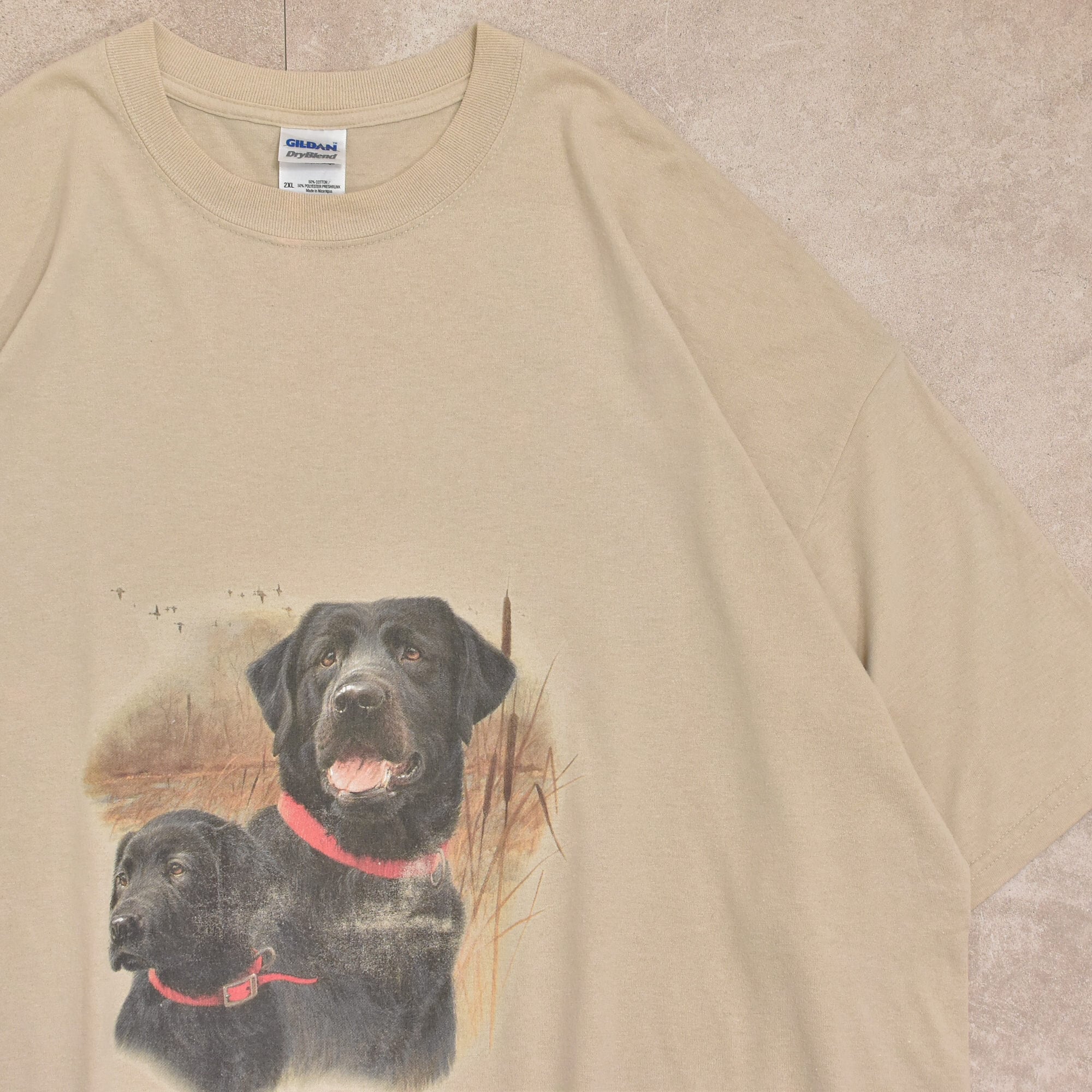 00s GILDAN dogs printed animal T-shit