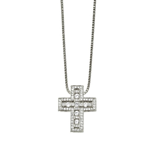 Luminous Frame Cross necklace（シルバー）