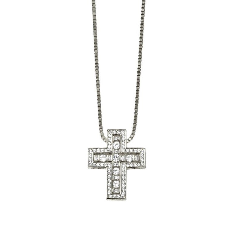 Luminous Frame Cross necklace(シルバー)