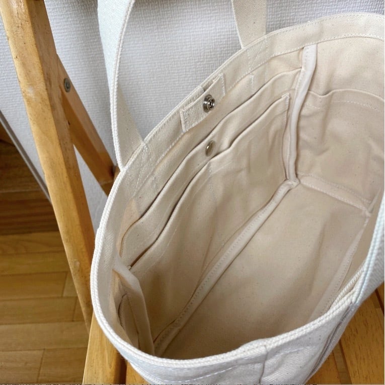 クッキー様専用】あおりポケット付きトートバッグL 倉敷8号帆布