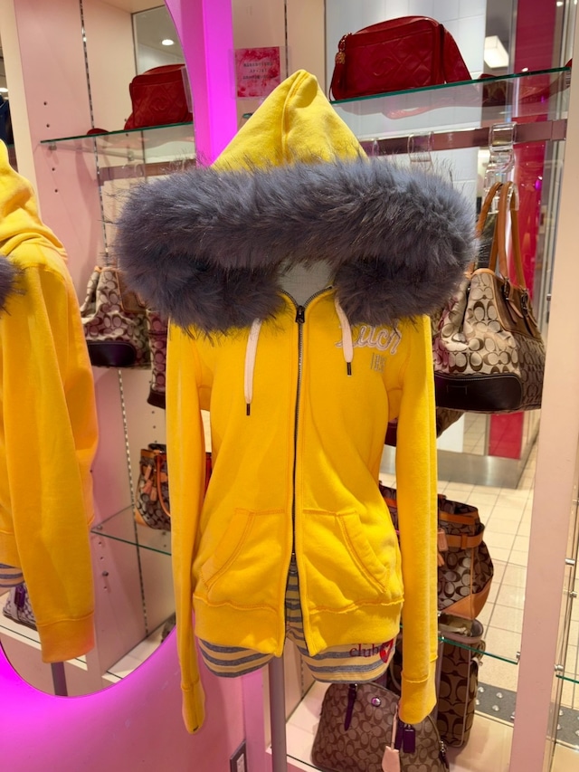 00s Fur Hoodie  y2k