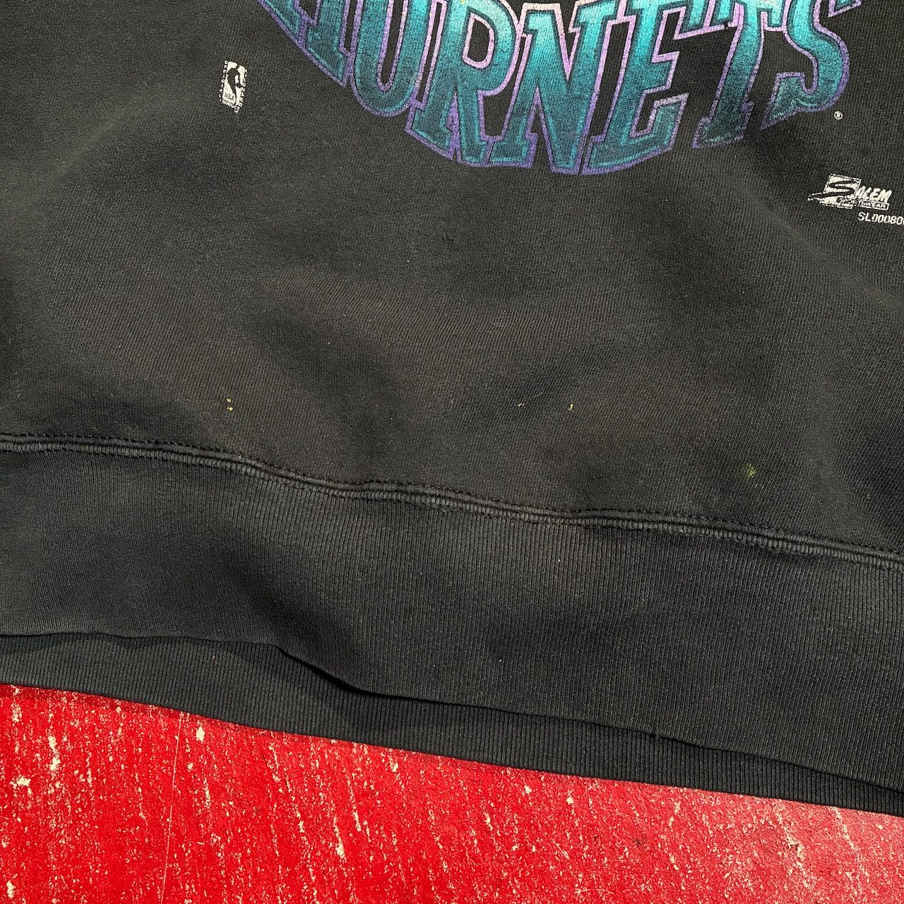 90s USA製 SALEM NBA CHARLUTTE HORNETS スウェット ブラック ホーネッツ