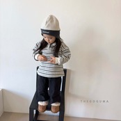 【取寄】THE GOGUMA ポイントタック裏起毛デニムパンツ|冬服|韓国子供服
