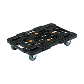 トラスコ中山(TRUSCO) 平台車 軽量 ルートバンメッシュタイプ 連結·スタッキング可能 ブラック 515×385mm 荷重100kg MPK-500-BK