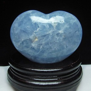ブルーカルサイト ハート置物 台座付属 155-155
