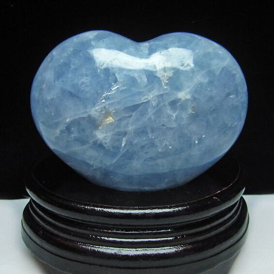 ブルーカルサイト ハート置物 台座付属 155-155