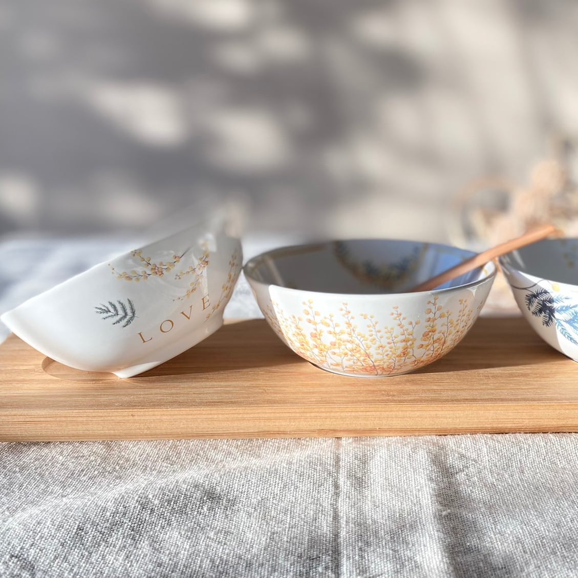 set割引】水彩ミモザ＆ミモザリース（ポーセリンアート転写紙