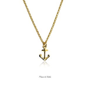 【プレゼントで絶対外さない18金チャームのネックレスを24時間着けっぱなしに】K18 Gold Premium Anchor Necklace【品番 26A2004】