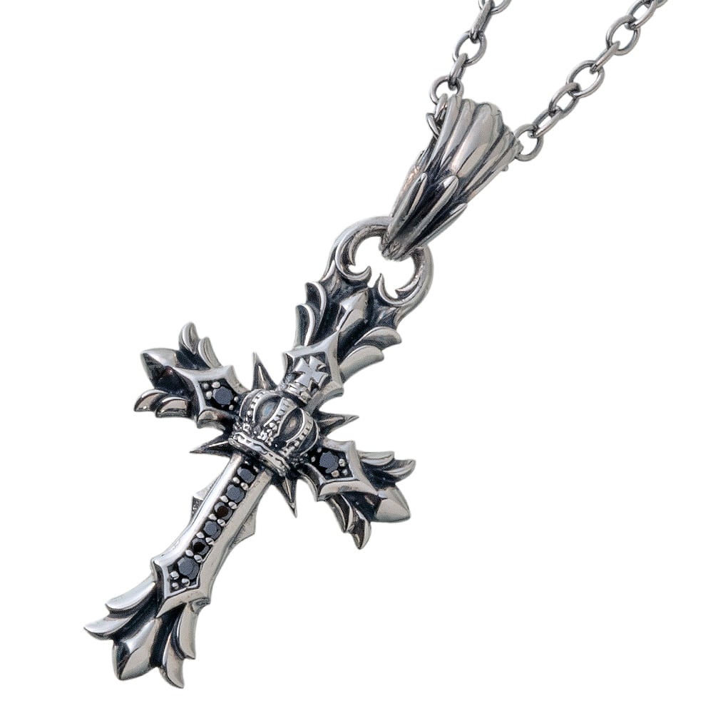 クロスクラウンペンダント2 トップのみ AKP0162 Cross Crown Pendant 2 シルバーアクセサリー Silver jewelry