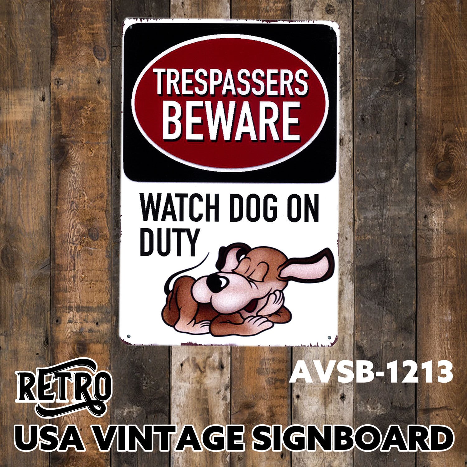 犬3ブリキ看板ヴィンテージ壁掛けパネルアンティークレトロ雑貨