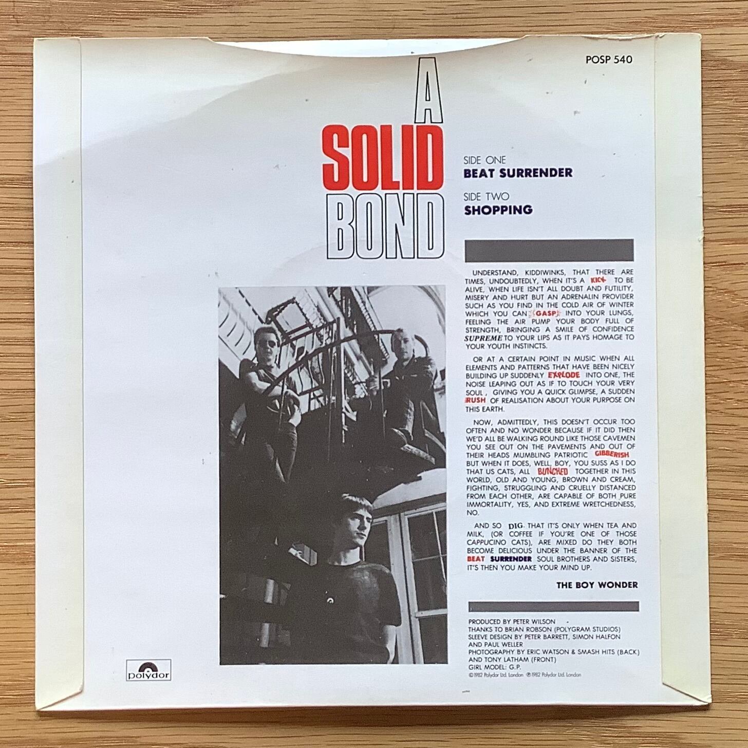 THE JAM / A: BEAT SURRENDER / B: SHOPPING | Plastic Soul Records