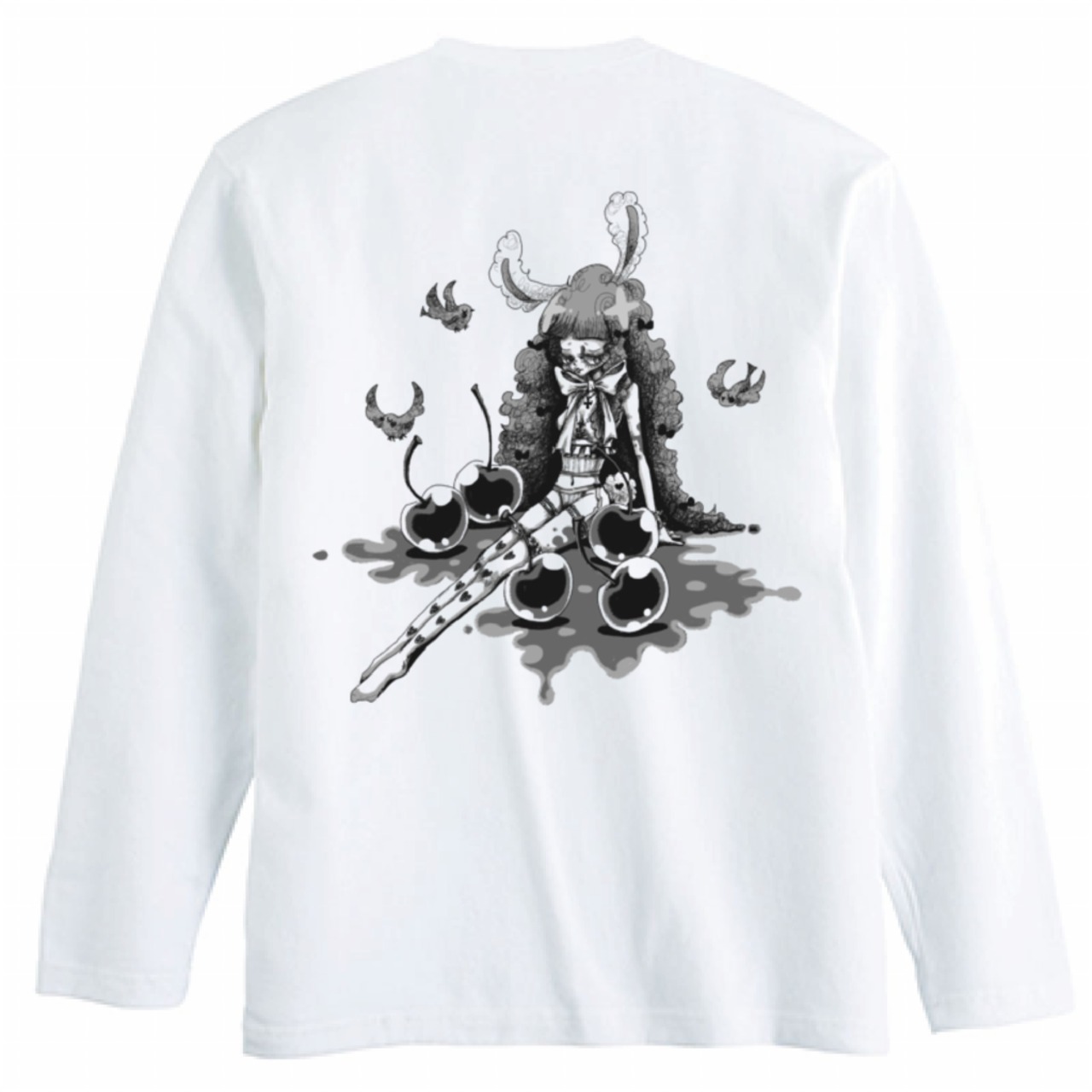 【White】mi-mi ロングスリーブTシャツ
