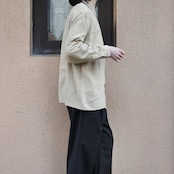 hole design fake suede shirt