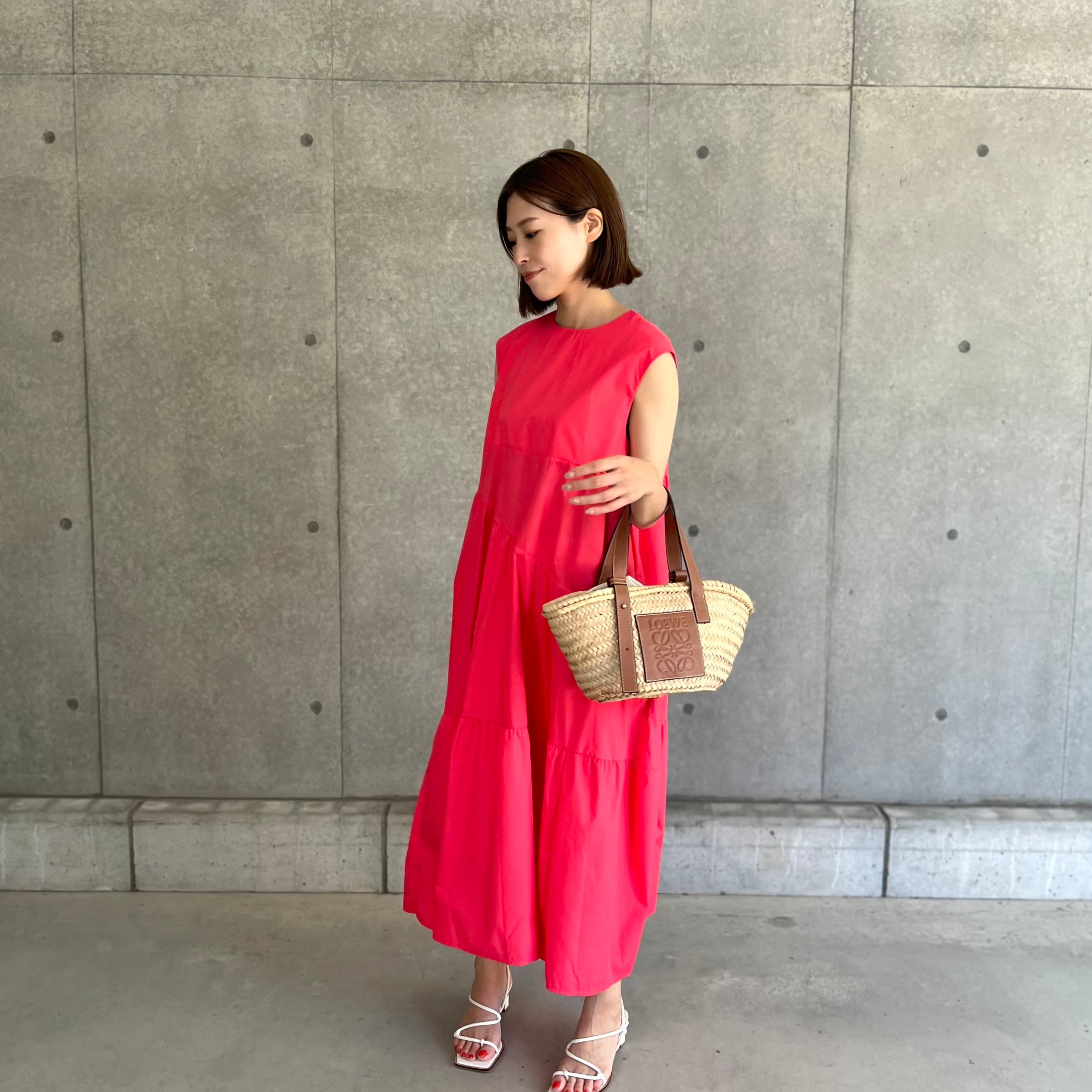 RED VALENTINO レッドヴァレンティノ　ワンピース レッドヴァレンティノ プリーツワンピース 赤 #38 RED VALENTINO