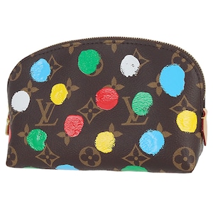 New LOUIS VUITTON ルイヴィトン LV × YK ポシェット・コスメティック PM モノグラム ペインティッド ドット 草間彌生 化粧ポーチ コスメポーチ バッグインバッグ 新品