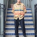 USA VINTAGE HALF SLEEVE ELEPHANT PATTERNED SILK100% SHIRT/アメリカ古着半袖象柄シルク100%シャツ