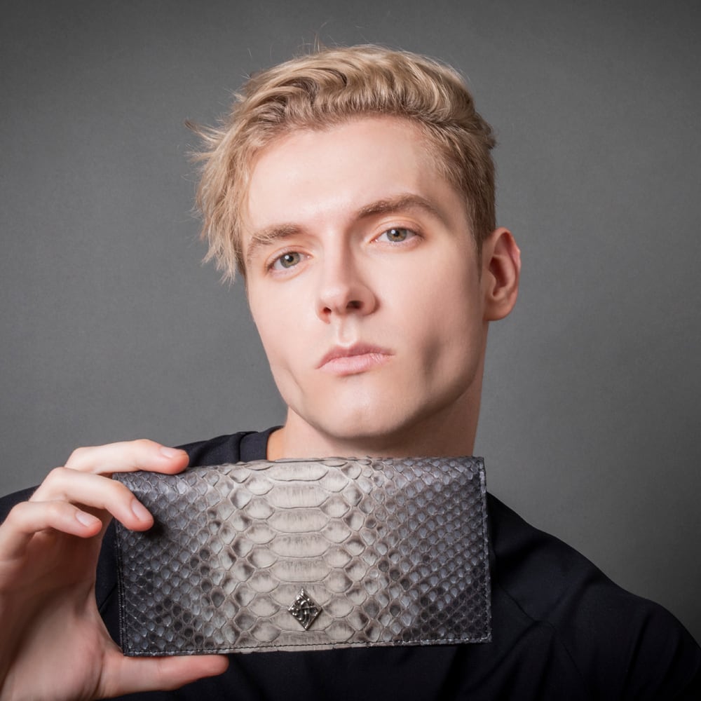 グレーパイソンロングウォレット ACW0024 Gray python long wallet