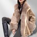 Reversible eco fur coat　000565