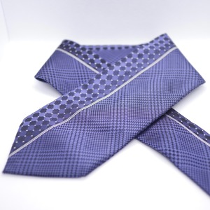 COMME ÇA MEN Whole Pattern Silk Necktie Navy