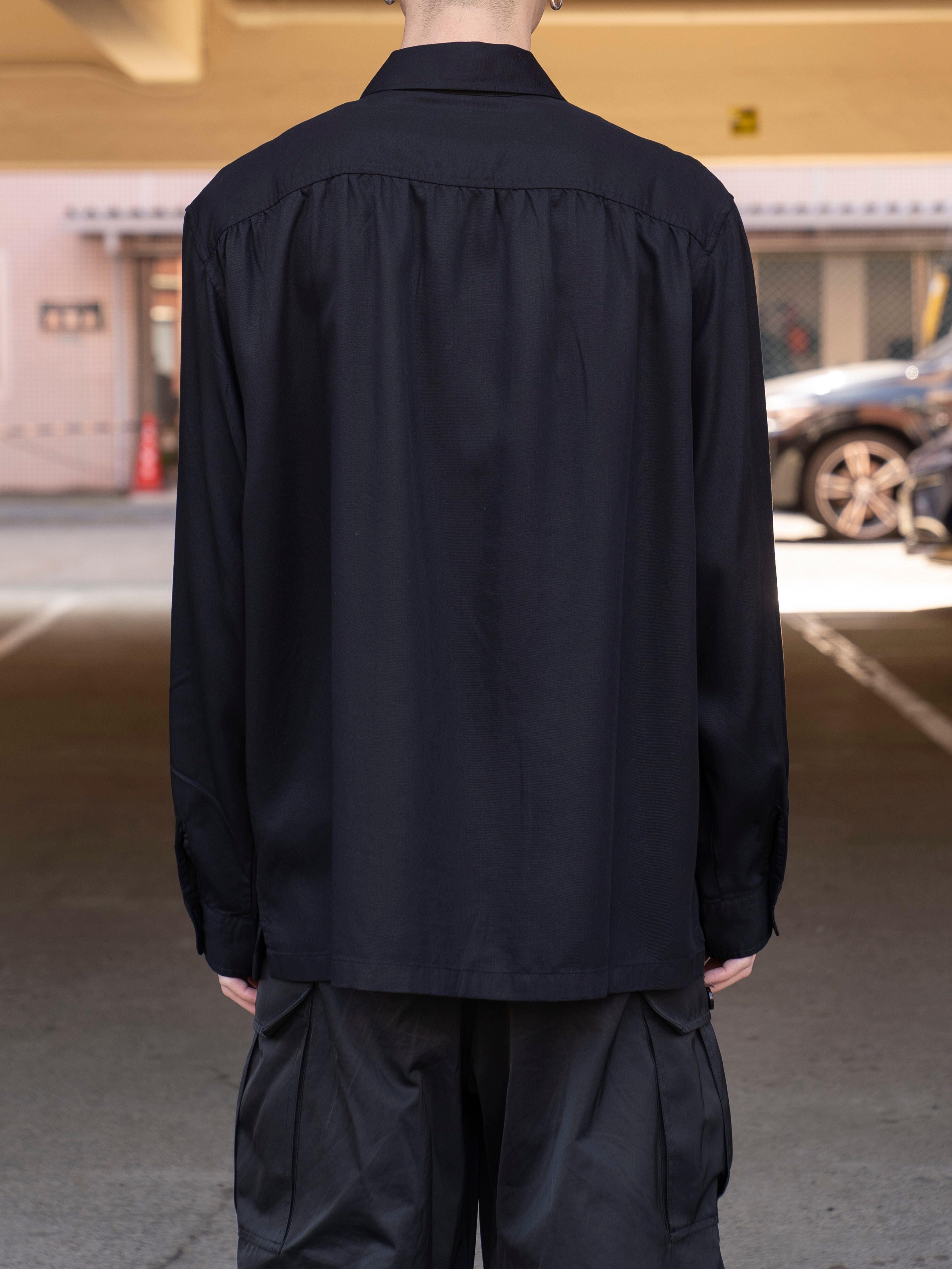 OUR LEGACY EVERY SHIRT Draping Black Lyocell M2262EDB | BEST