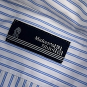 Maker’s Shirt 鎌倉 メーカーズシャツカマクラ ストライプ BD ボタンダウン 長袖 ワイシャツ ドレスシャツ 40/84 /ブルー×ホワイト メンズ