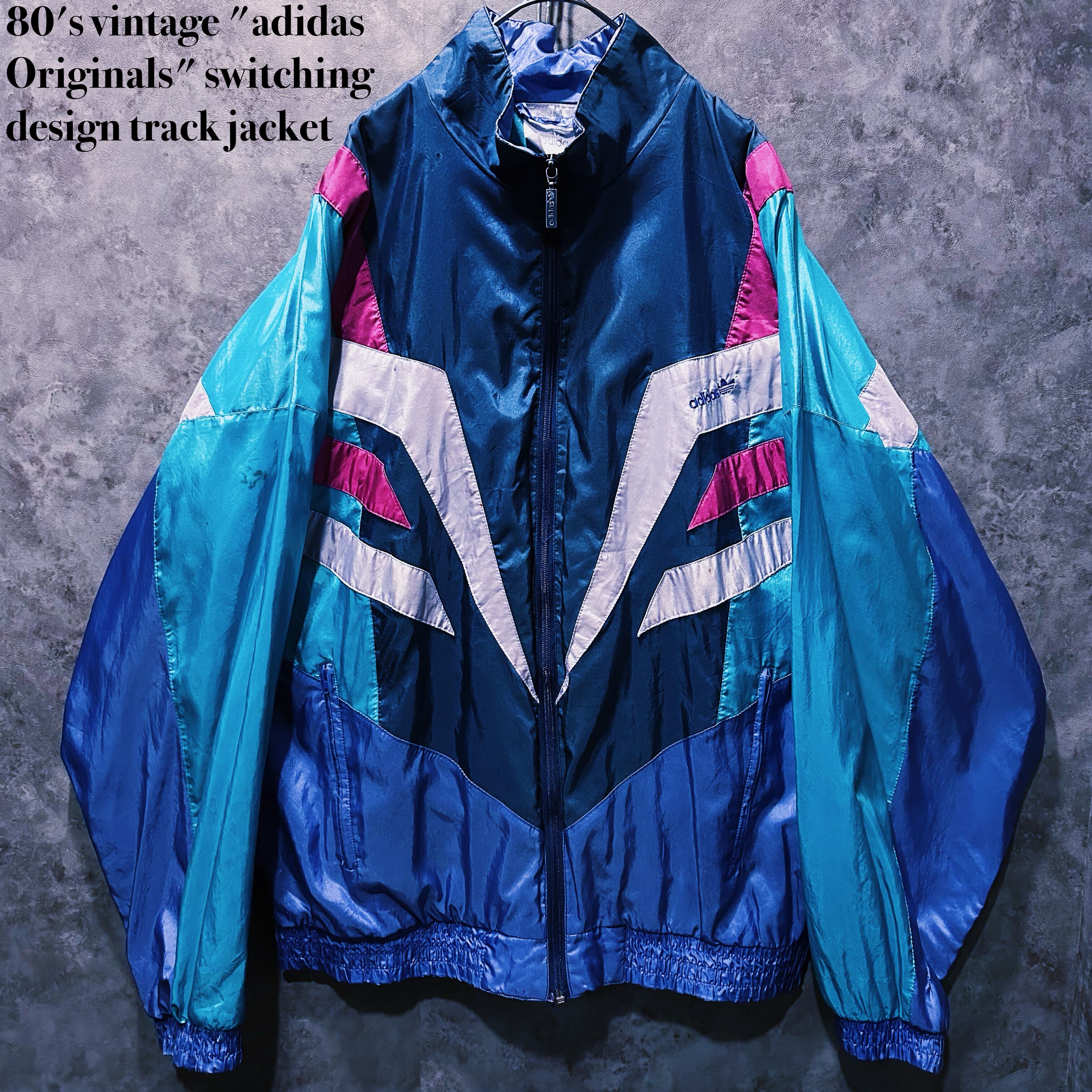 【 doppio】80's vintage "adidas Originals" switching design track jacket