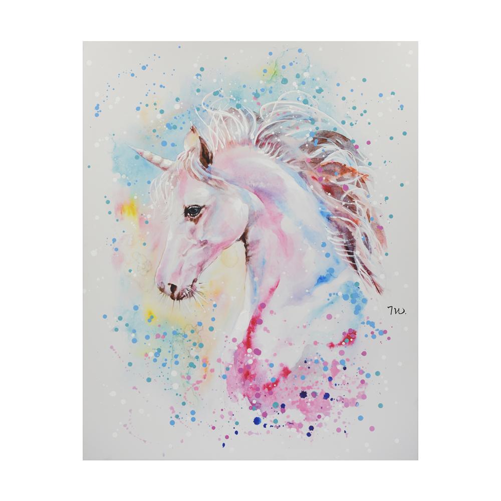 油絵風絵画「バジコーン」ボルゾイユニコーンイラスト