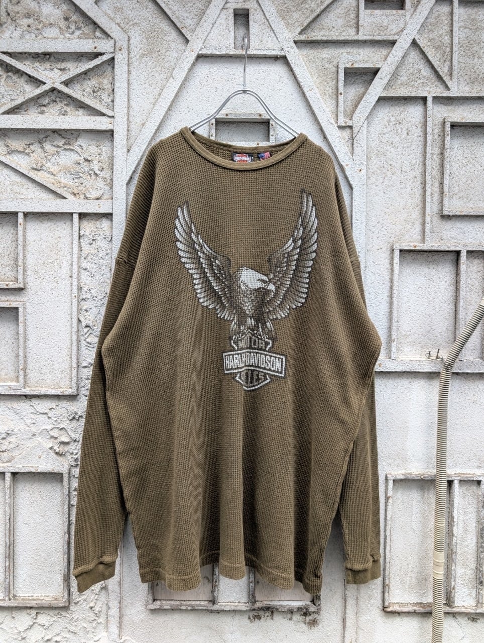 "HARLEY DAVIDSON" thermal L/S / made in USA