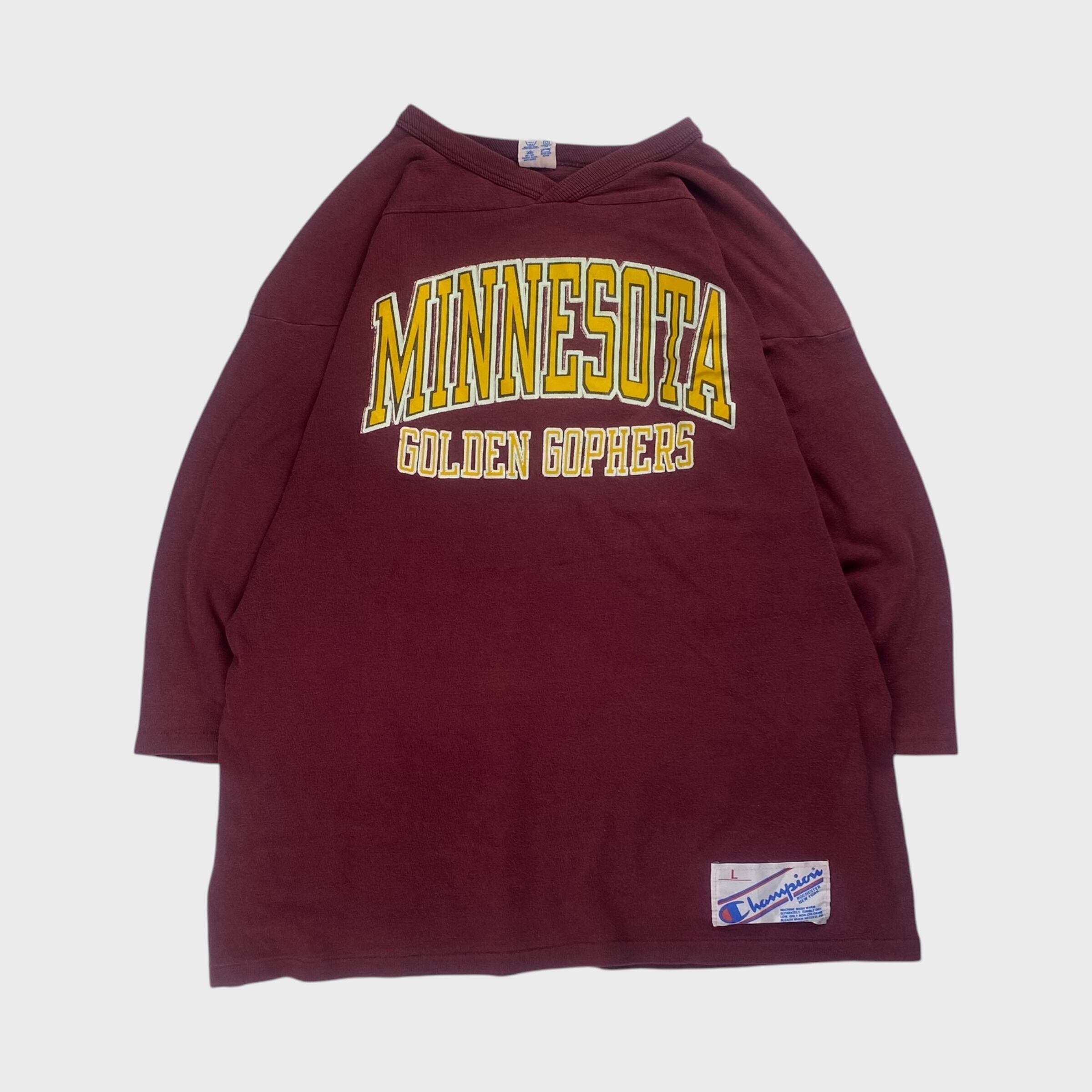 collegiate pacific 七分袖 フットボールTシャツ ヴィンテージ 70〜80's】 Collegiate Pacific USA製 フットボールTシャツ 七分袖