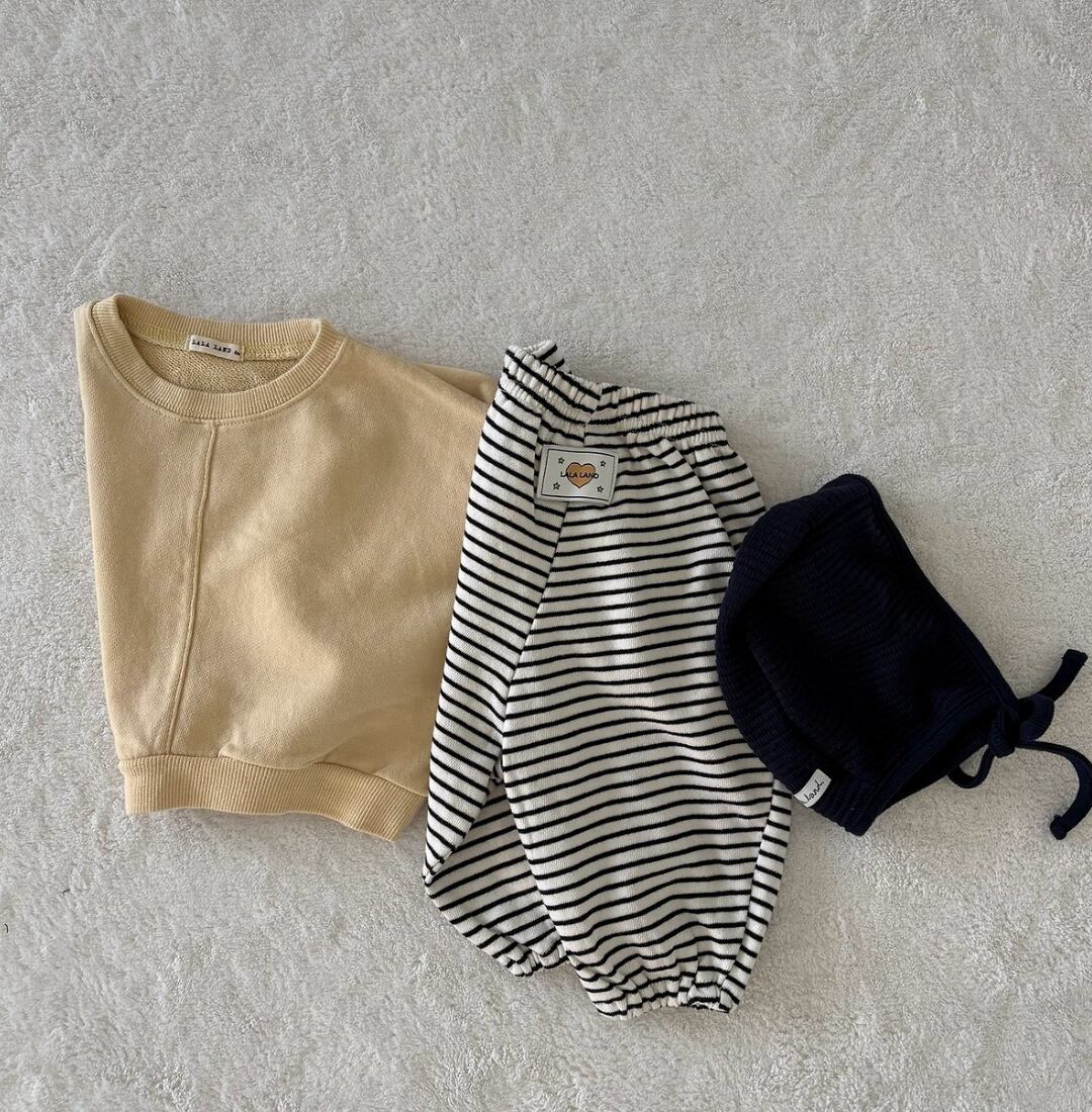 送料無料【予約】/  babyストライプチュリーパンツ /lalaland