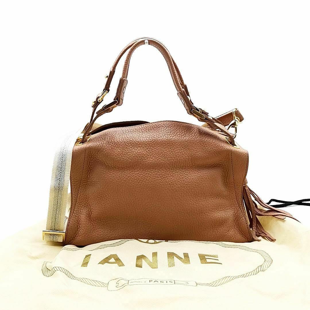 極美品✨IANNE イアンヌ オリビア 2way ショルダーバッグ 本革 フィグ