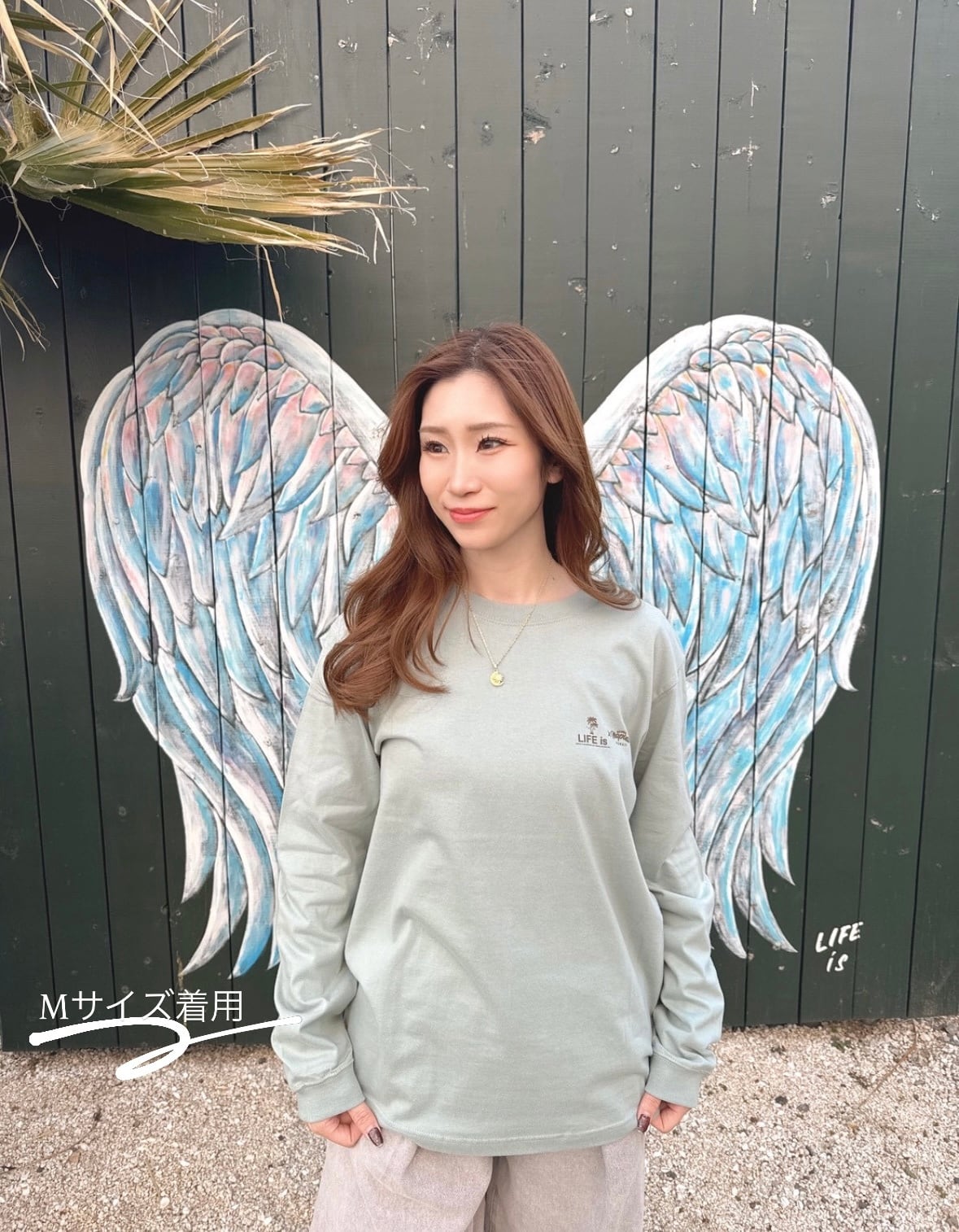 LIFE is × mapuaコラボ surf bear ロンT ¥7,990(8,789)