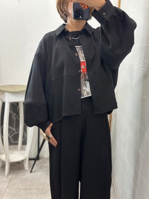【CLOCHE】ウールライクコクーンシャツ