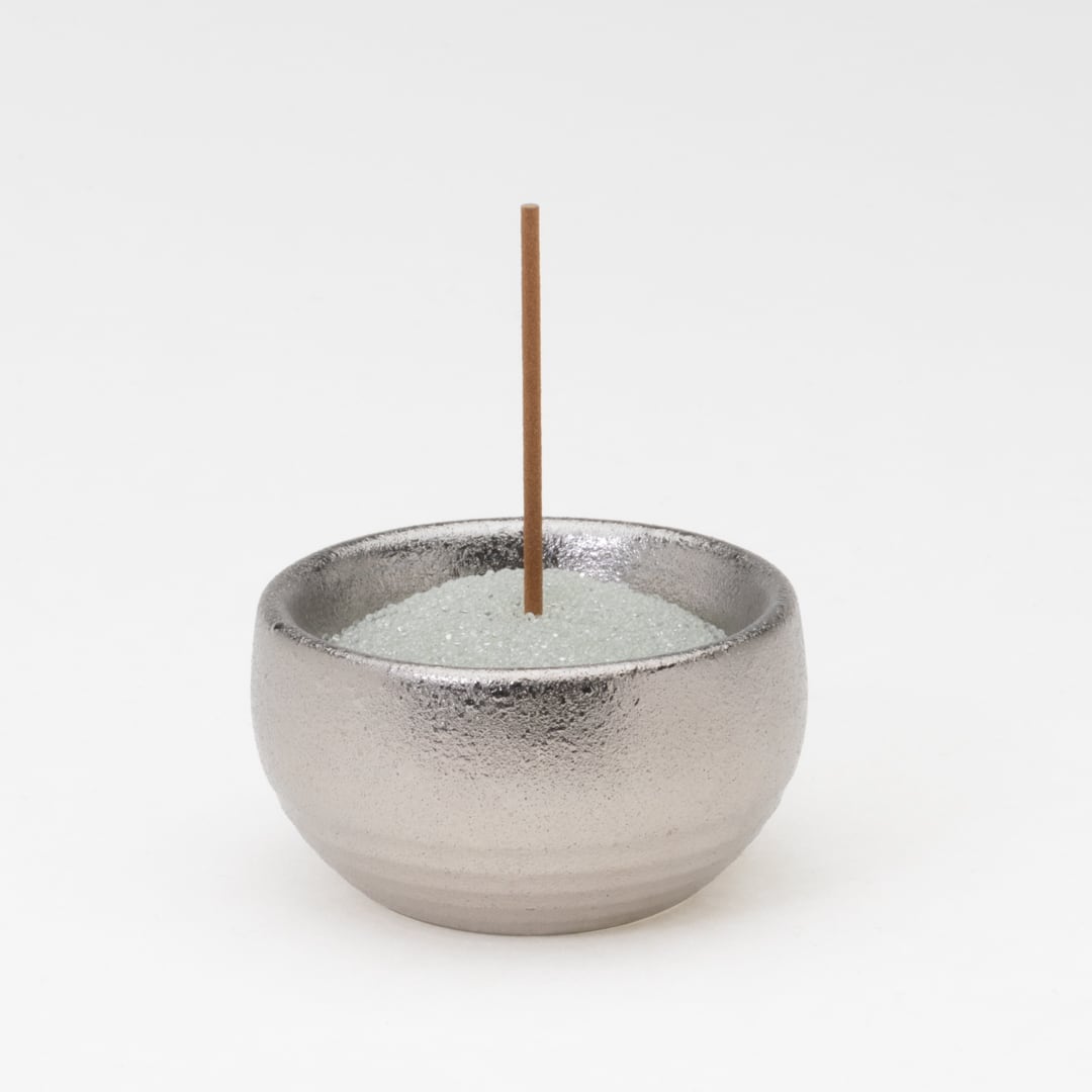 プラチナ香炉（小・蓋なし）＜モダン仏具 単品 特別色＞【676-403