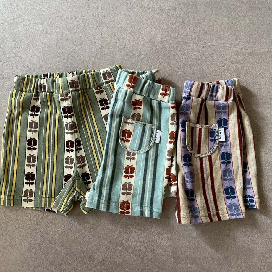 【予約商品】&pal / retro stripe short pants / 3col
