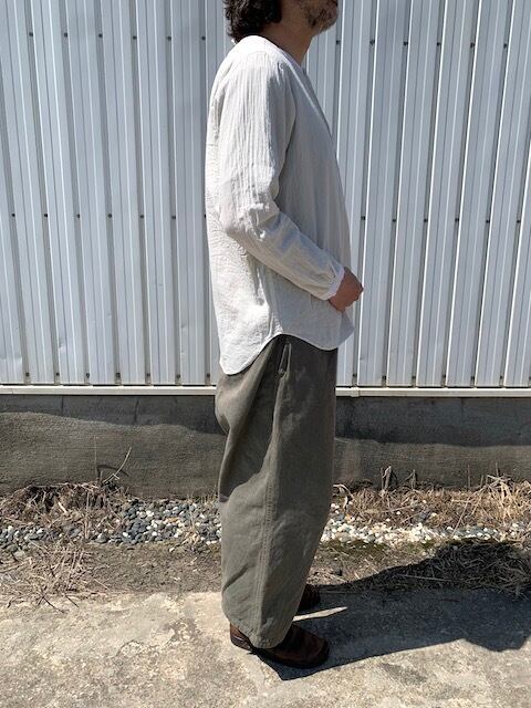 another 20th century / Camels Pajama shirts stripe / WHITE × WHITE ...