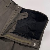santafe サンタフェ ツータック スラックスパンツ ボトムス サイズ 30 /メンズ/カーキグレー系/日本製