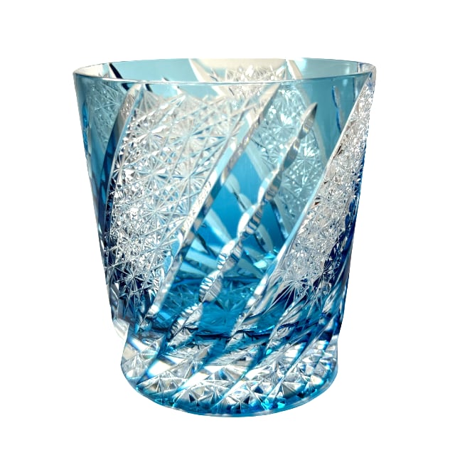 古物水指 江戸切子 瑠璃 共箱入 | 錦玉堂オンラインショップ 切子水