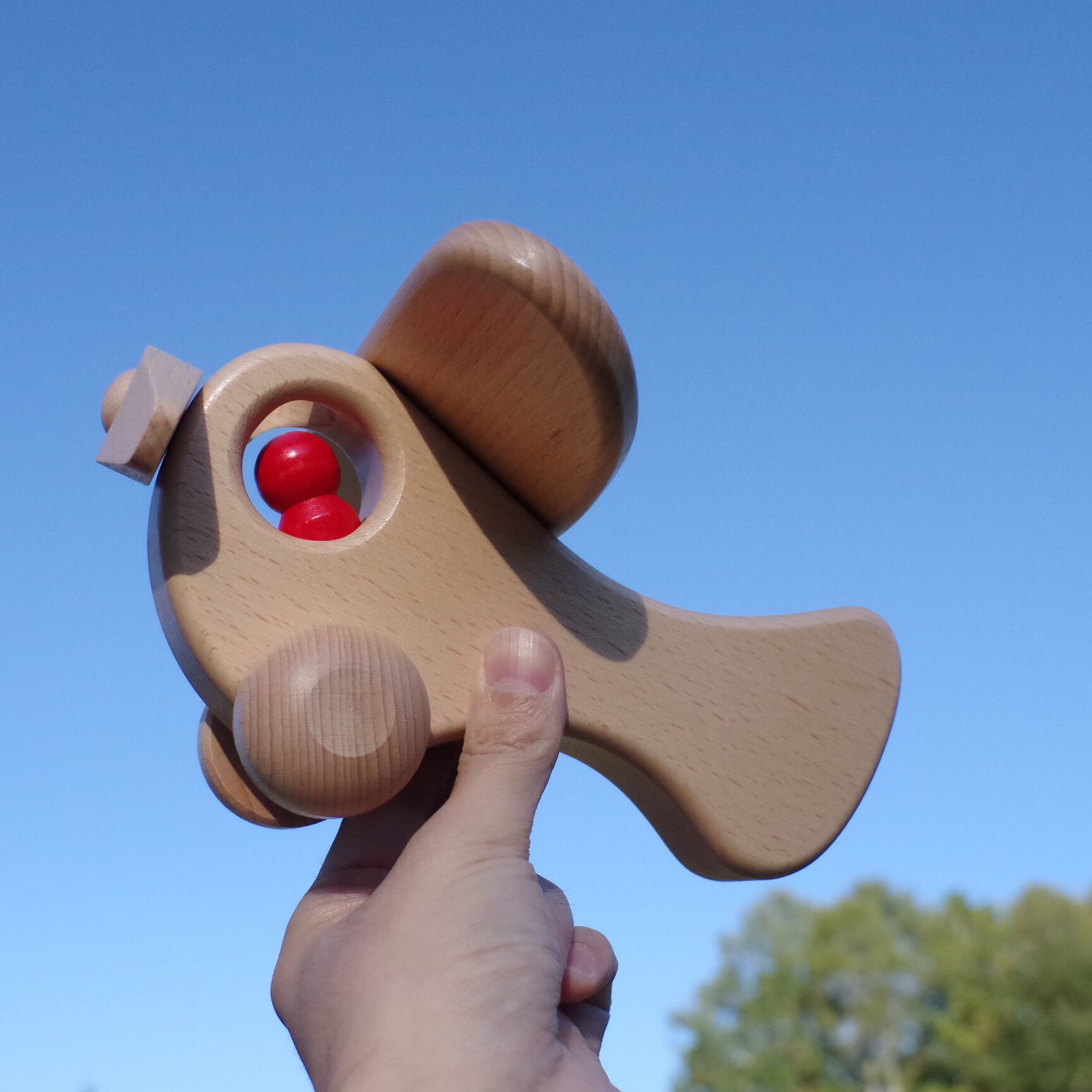 ケラー 1人乗り飛行機 白木 | 木のおもちゃ専門店 おもちゃ箱 イカロス