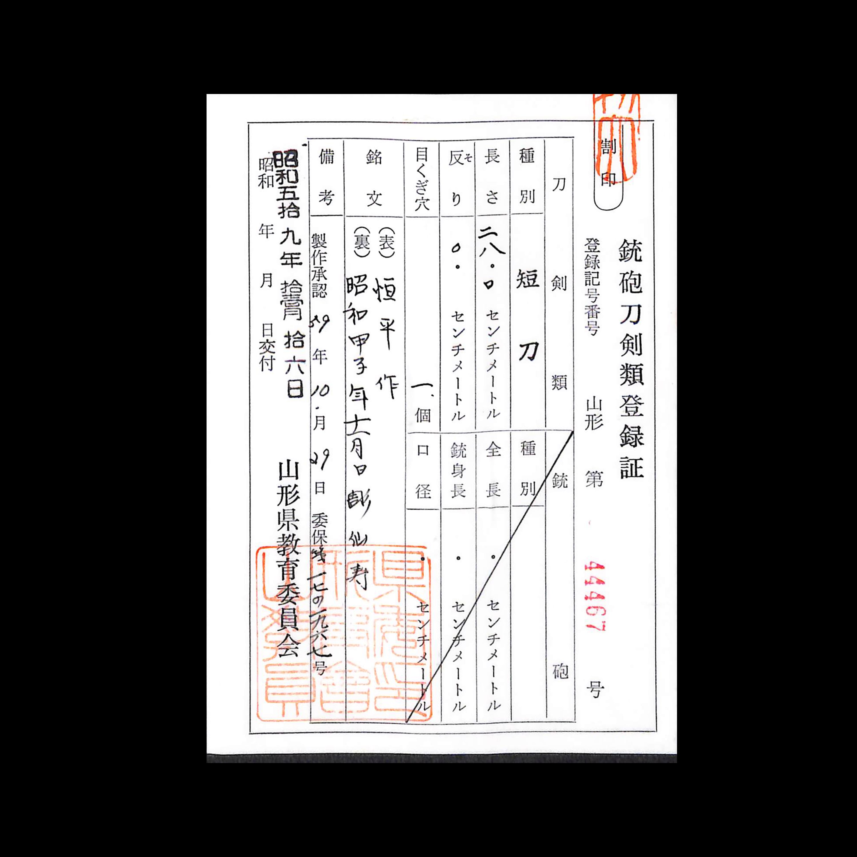 短刀 恒平作 彫仙寿 | あやかし堂