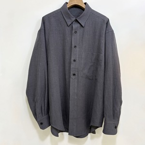 COMM.ARCH.  コム・アーチ　FRENCH LINEN LAWN B.D. SHIRTS フレンチリネンローンボタンダウンシャツ　-FADED MID GRAY-