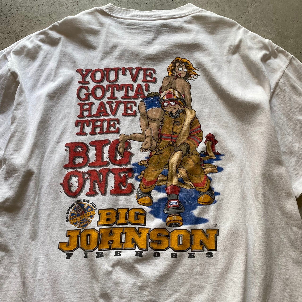 ビッグサイズ USA製 90年代 BIG JOHNSON エロ プリントTシャツ メンズ 