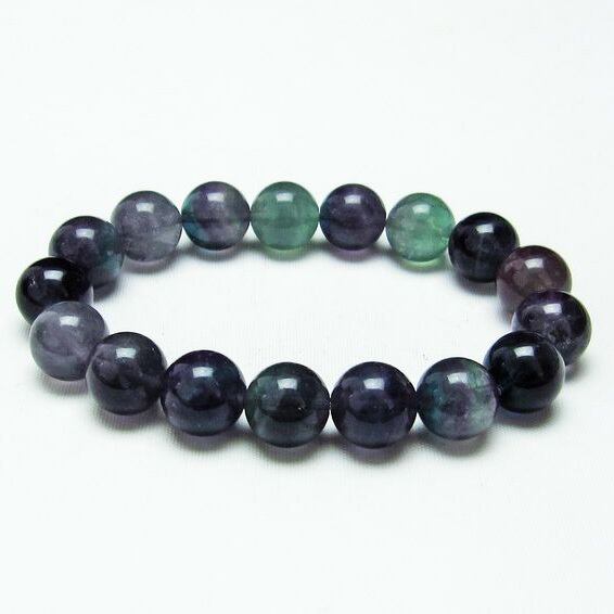 フローライト ブレスレット 蛍石 パワーストーン 12mm 一点物 メール便可 [M便 1/10] 111-23591