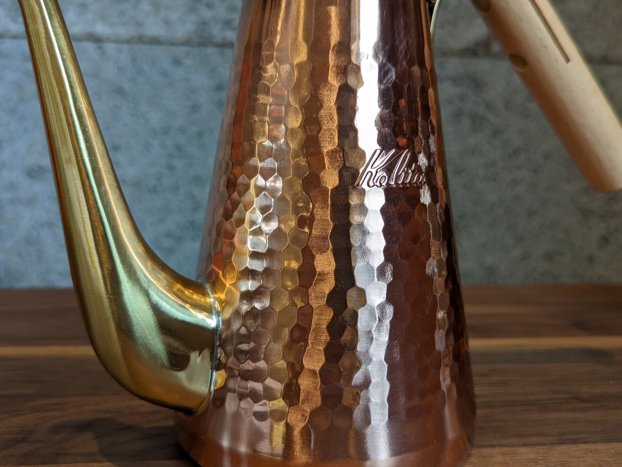 TSUBAMEドリップポット スリム700CUW（銅製・ウッドハンドル