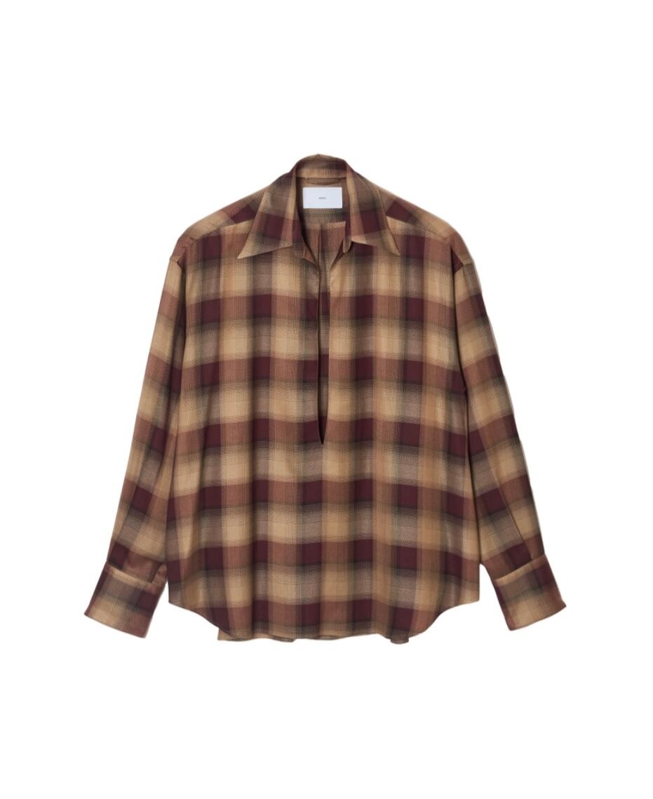 25AW】SUGARHILL PLAID SKIPPER SHIRTS (WINE RED) 25330503 | IAAAM