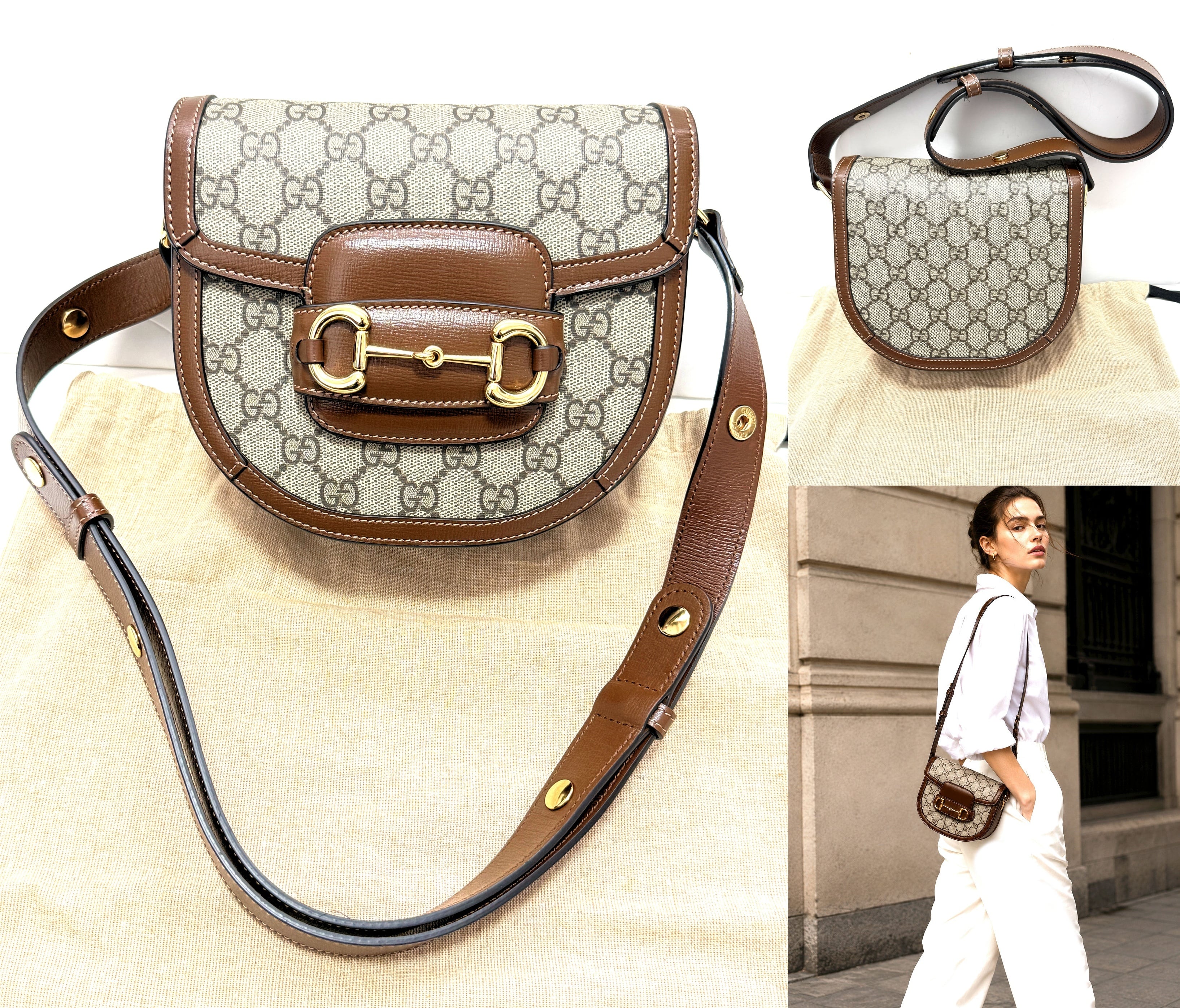 GUCCI グッチ シマ レザー シェリー ボディバッグ ウエスト バッグ GG