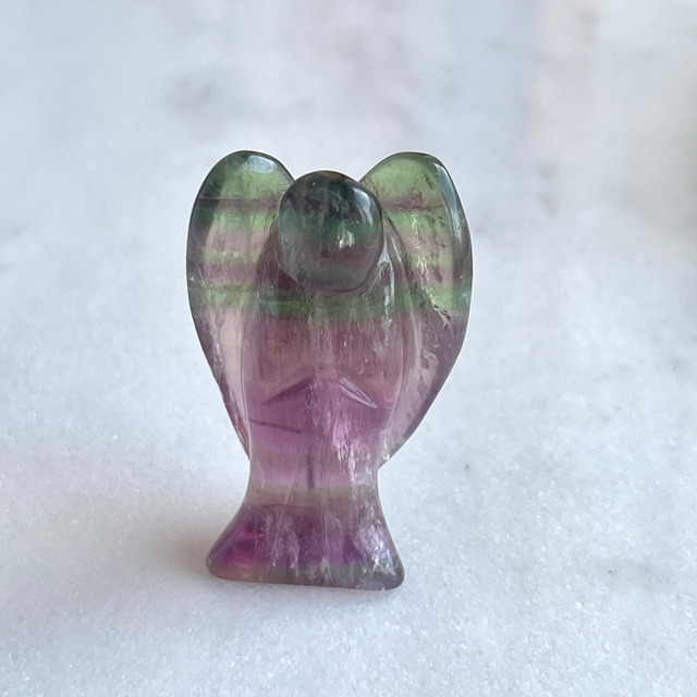 【ノートルダム大聖堂にてアチューメント】【超美石】フローライト　天使　NO.7